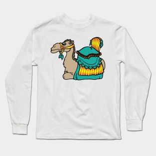 Sitting camel with teal seat Long Sleeve T-Shirt